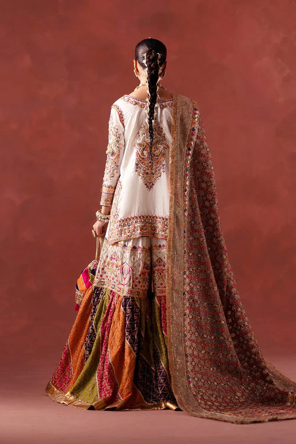 Maryum N Maria Luxury Silk Ivory Organza – view 2 – Poshaq