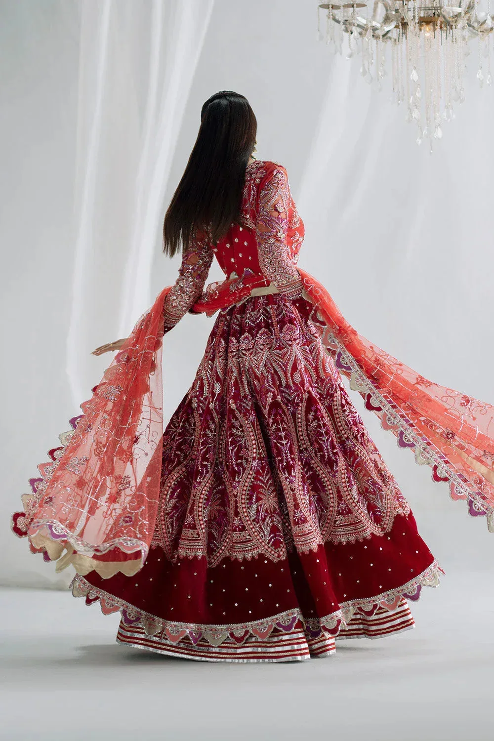 Maryum N Maria Serene Wedding Dresses Red Velvet – view 6 – Poshaq