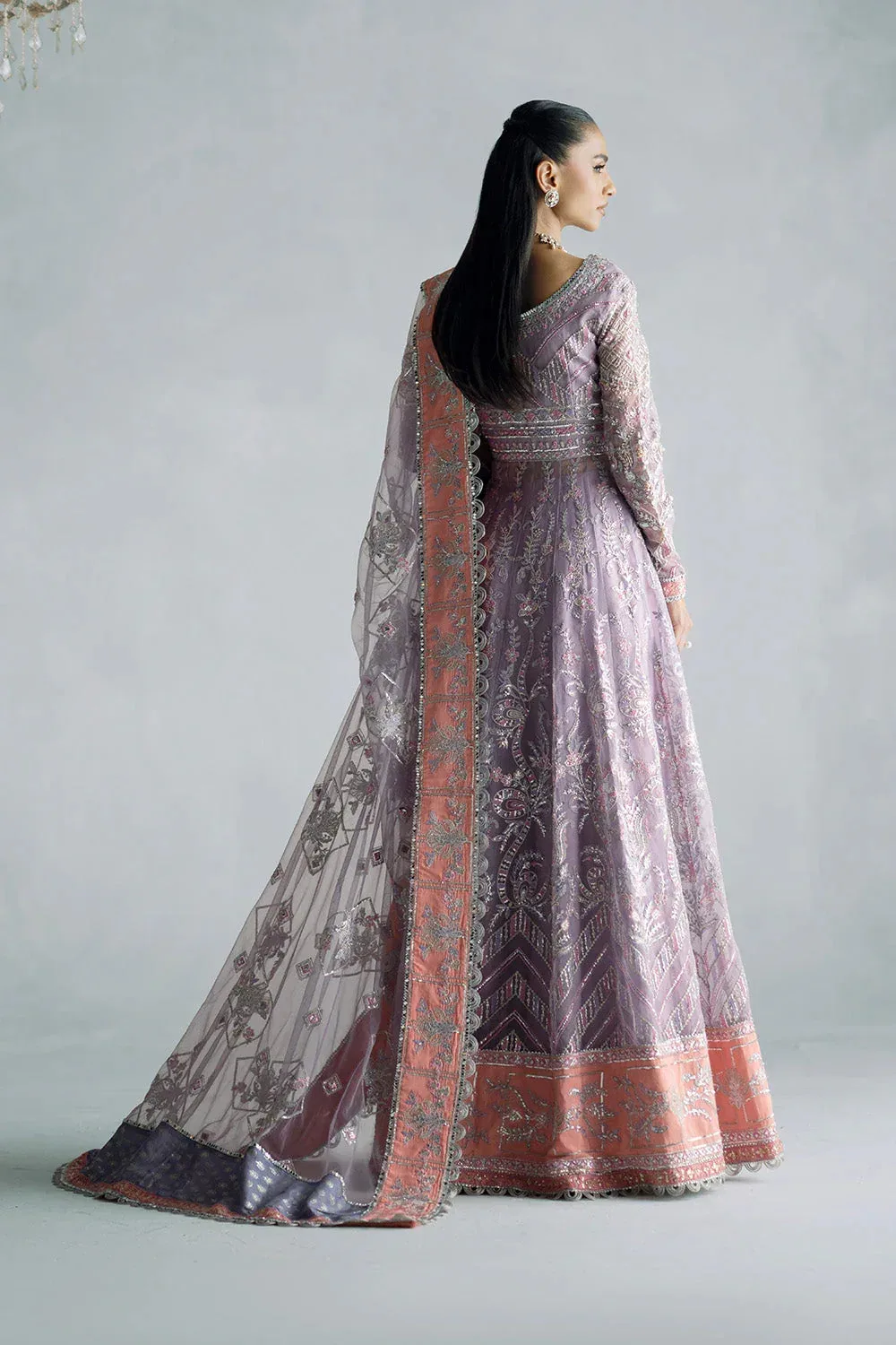 Maryum N Maria Serene Wedding Dresses Lilac Organza – view 2 – Poshaq