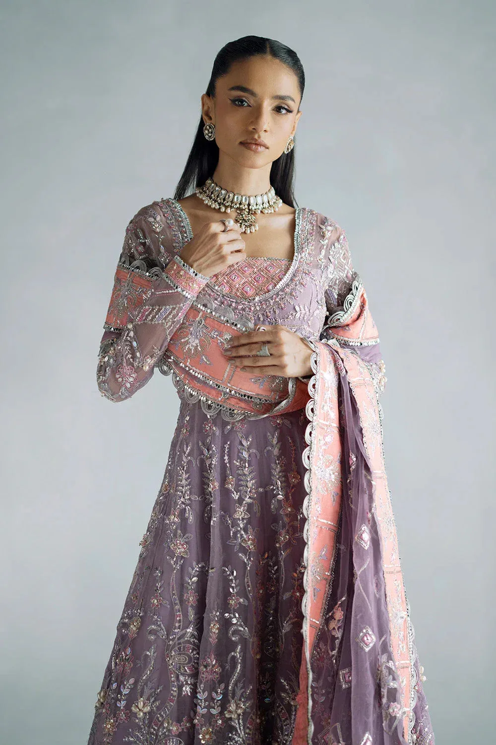 Maryum N Maria Serene Wedding Dresses Lilac Organza – view 3 – Poshaq
