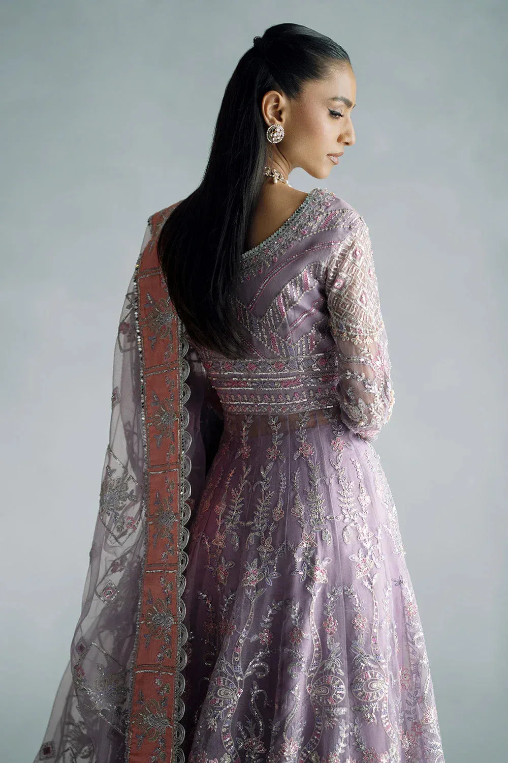 Maryum N Maria Serene Wedding Dresses Lilac Organza – view 4 – Poshaq