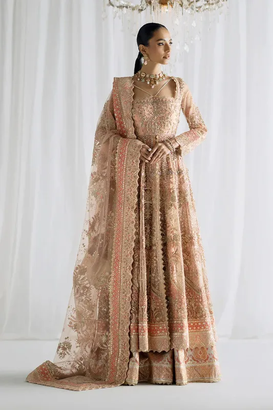Maryum N Maria Serene Wedding Dresses Peach Pink Grip – view 1 – Poshaq