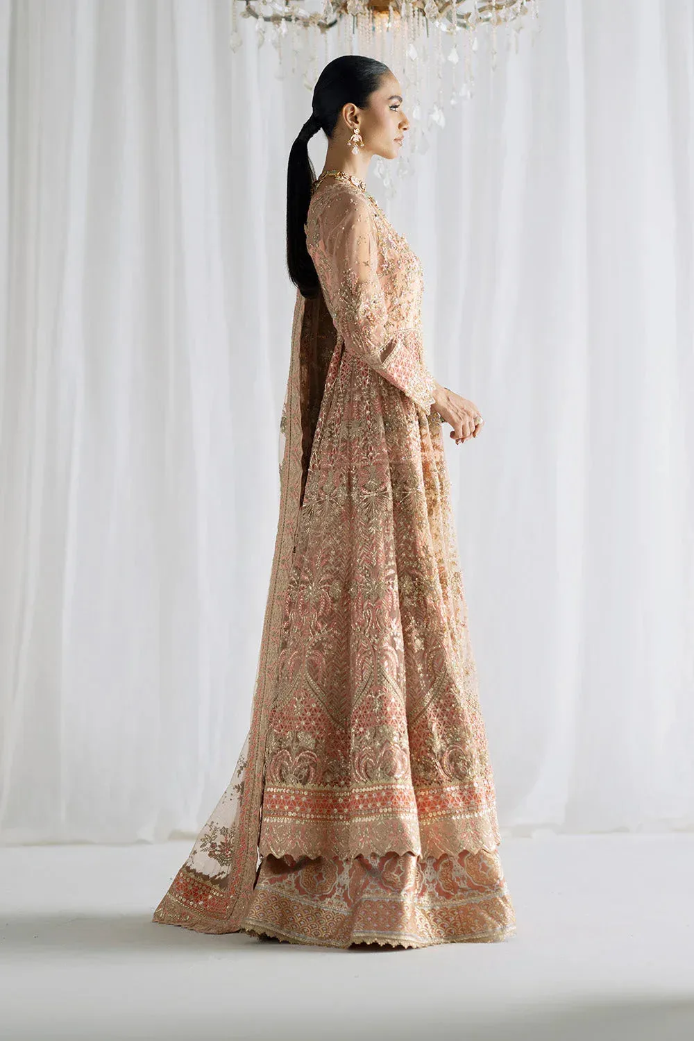 Maryum N Maria Serene Wedding Dresses Peach Pink Grip – view 5 – Poshaq
