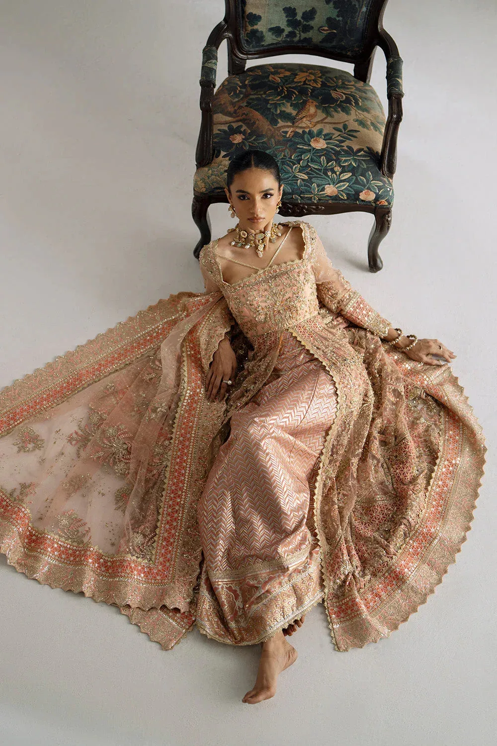 Maryum N Maria Serene Wedding Dresses Peach Pink Grip – view 6 – Poshaq