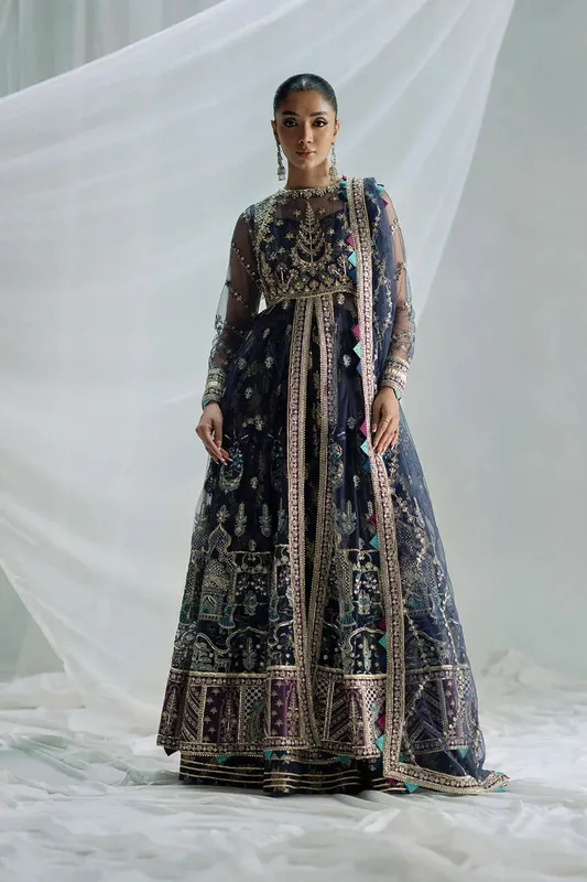 Maryum N Maria Serene Wedding Dresses Navy Blue Tissue – view 1 – Poshaq