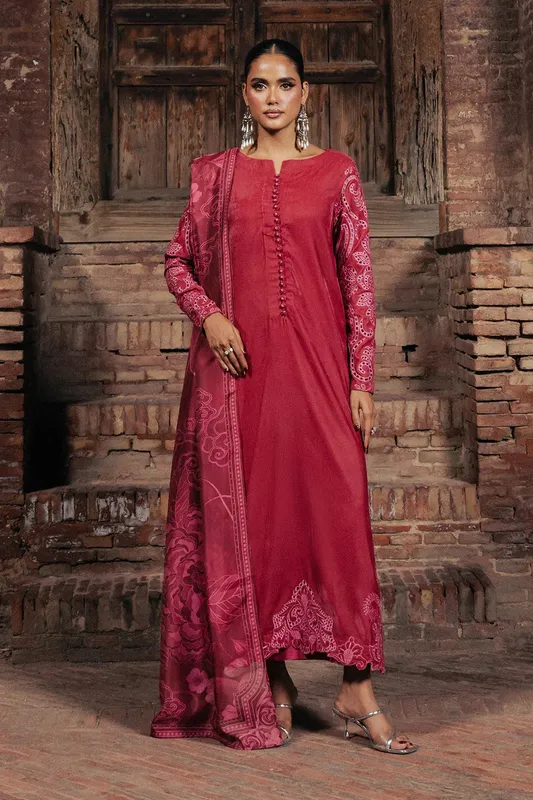 Maryum N Maria Gulshan e Makhmal Carmine Velvet – view 1 – Poshaq