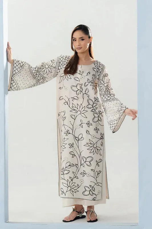 Maryum N Maria Noura Luxe Pret Off White Organza – view 1 – Poshaq