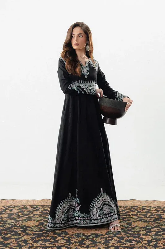 Maryum N Maria Noura Luxe Pret Black Organza – view 1 – Poshaq