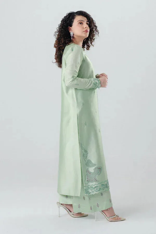 Maryum N Maria Noura Luxe Pret Mint Green Organza – view 2 – Poshaq