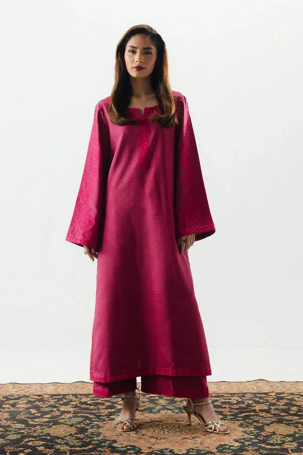 Maryum N Maria Noura Luxe Pret Berry Organza – view 1 – Poshaq