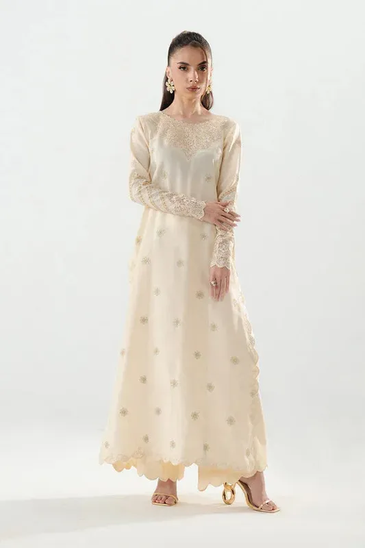 Maryum N Maria Noura Luxe Pret Ivory Organza – view 1 – Poshaq