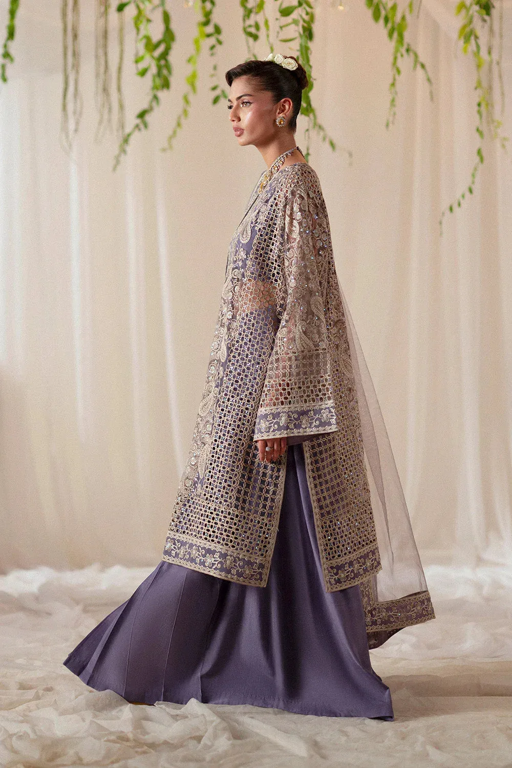 Maryum N Maria Musawir Formals Lilac Gray Organza – view 4 – Poshaq