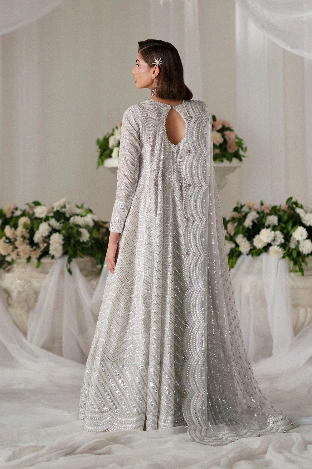 Maryum N Maria Musawir Formals White Organza – view 2 – Poshaq