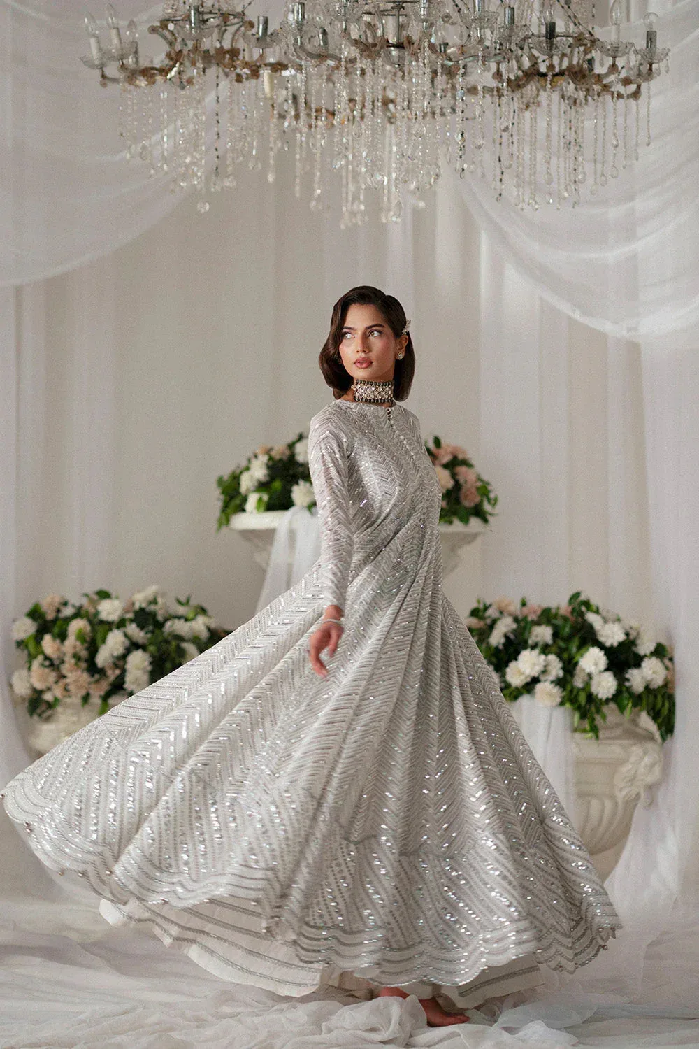 Maryum N Maria Musawir Formals White Organza – view 3 – Poshaq