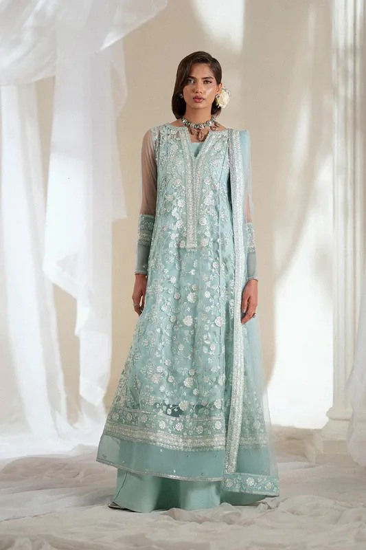 Maryum N Maria Musawir Formals Ferozi Net – view 1 – Poshaq