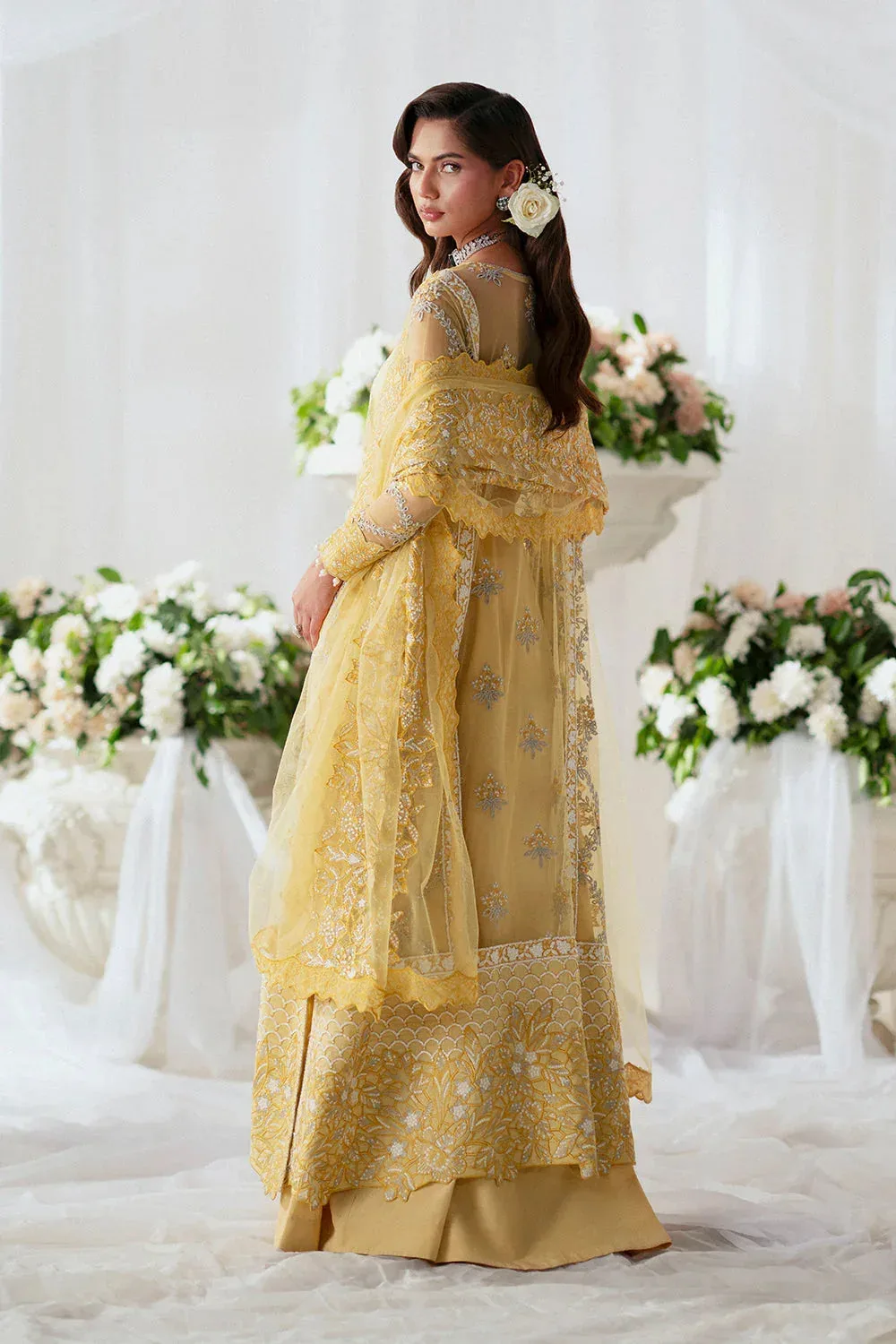 Maryum N Maria Musawir Formals Yellow Organza – view 2 – Poshaq