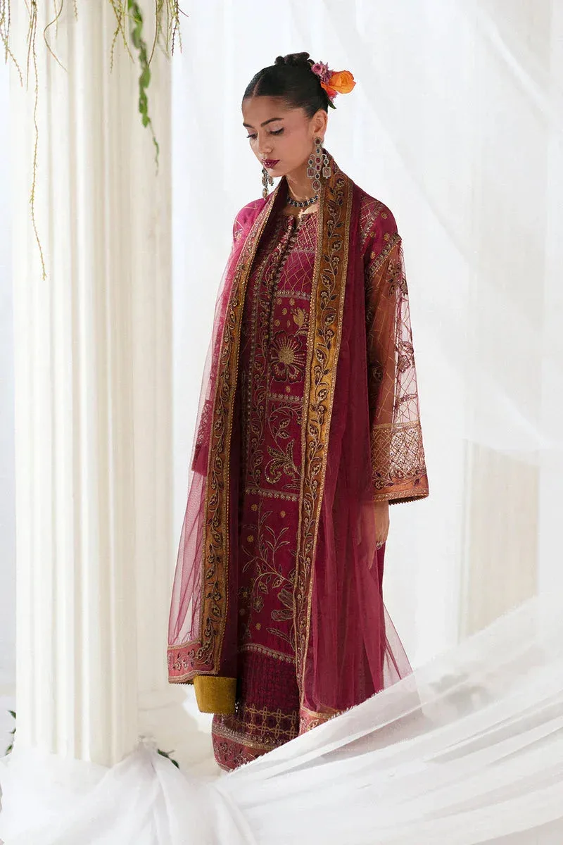 Maryum N Maria Musawir Formals Maroon Organza – view 3 – Poshaq