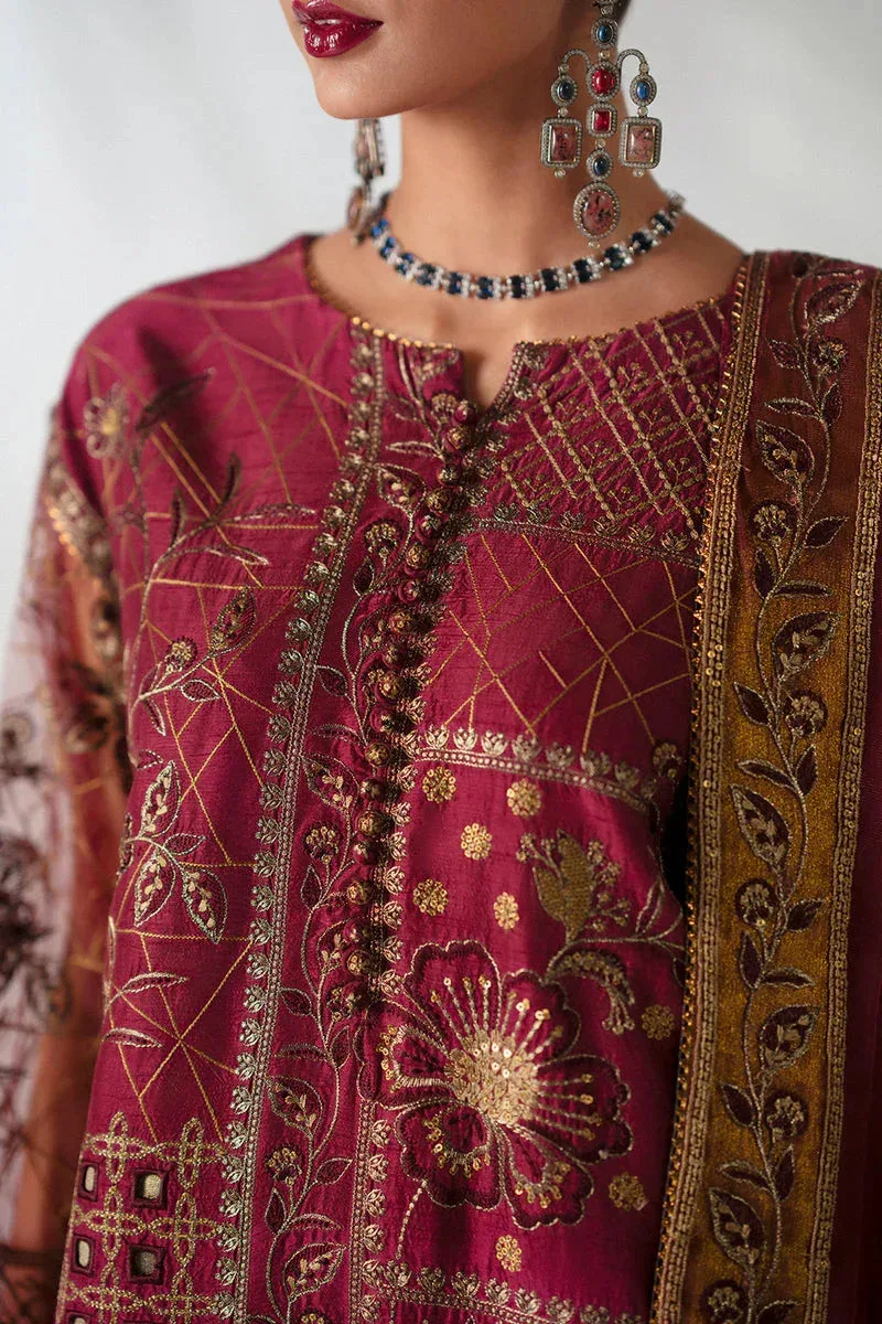 Maryum N Maria Musawir Formals Maroon Organza – view 4 – Poshaq