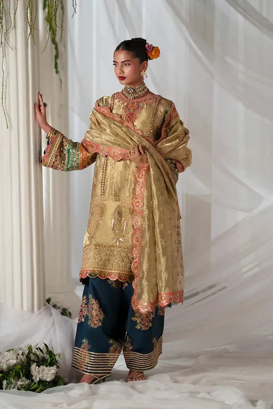 Maryum N Maria Musawir Formals Rose Gold Tissue – view 1 – Poshaq