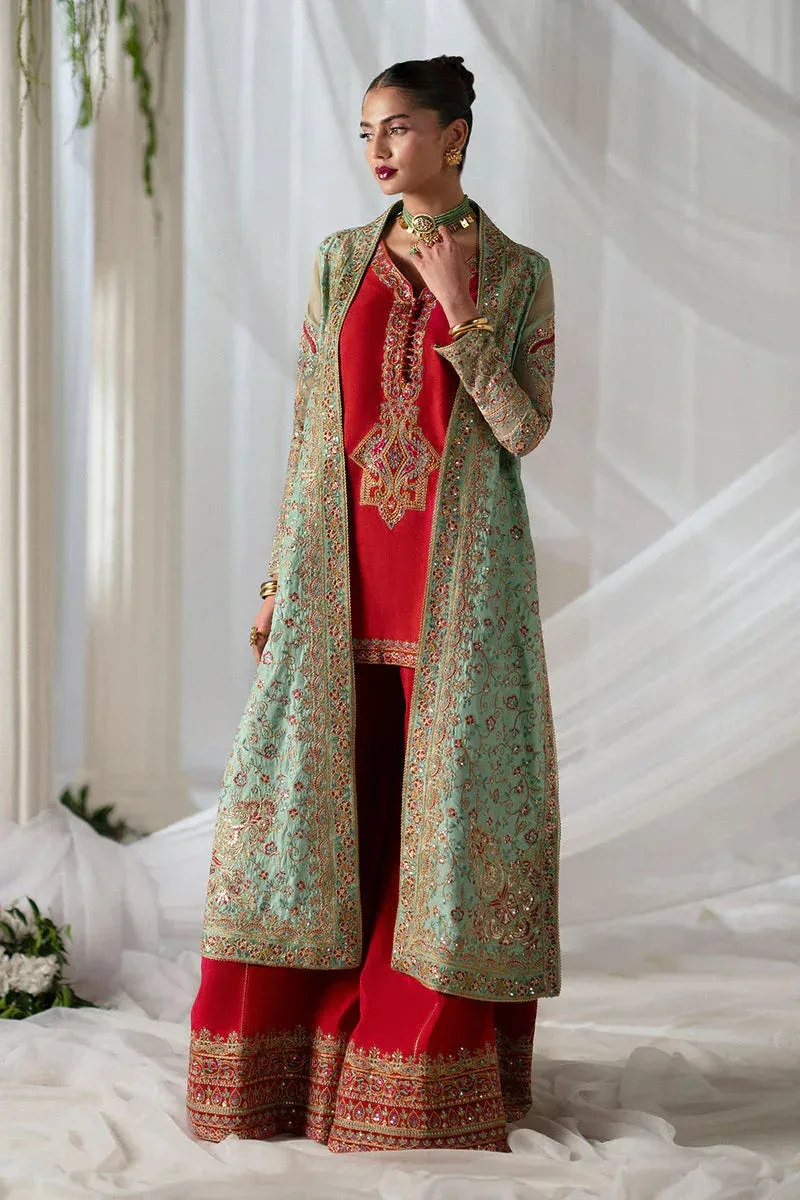 Maryum N Maria Musawir Formals Red Organza – view 3 – Poshaq