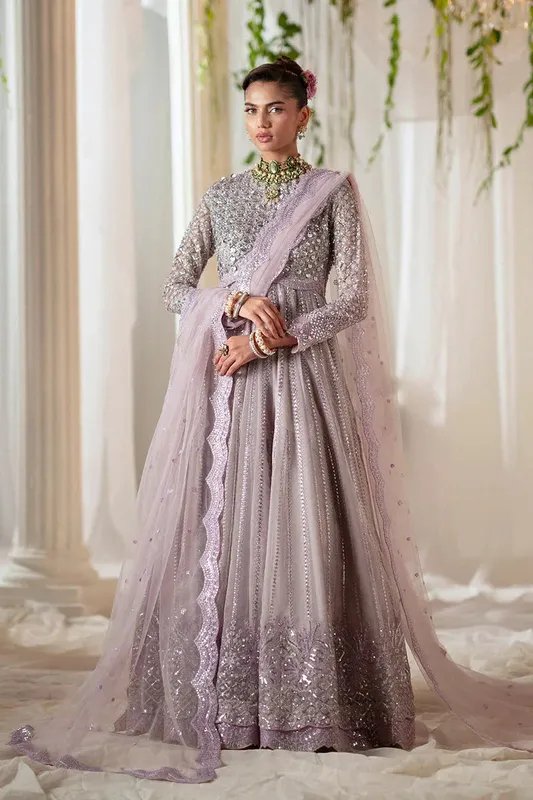 Maryum N Maria Musawir Formals Lilac Gray Organza – view 1 – Poshaq