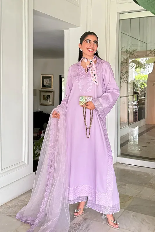 Maryum N Maria Vasl Pret Lilac Cambric – view 1 – Poshaq