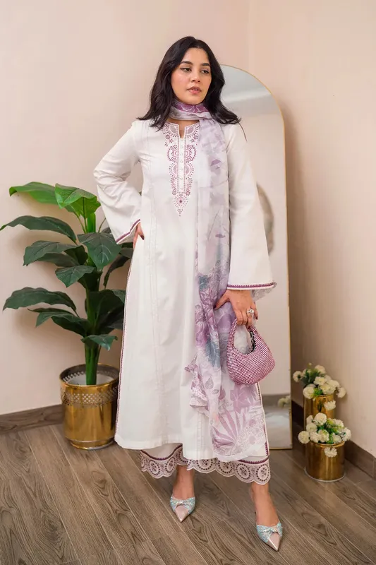 Maryum N Maria Vasl Pret Ivory Cambric – view 1 – Poshaq