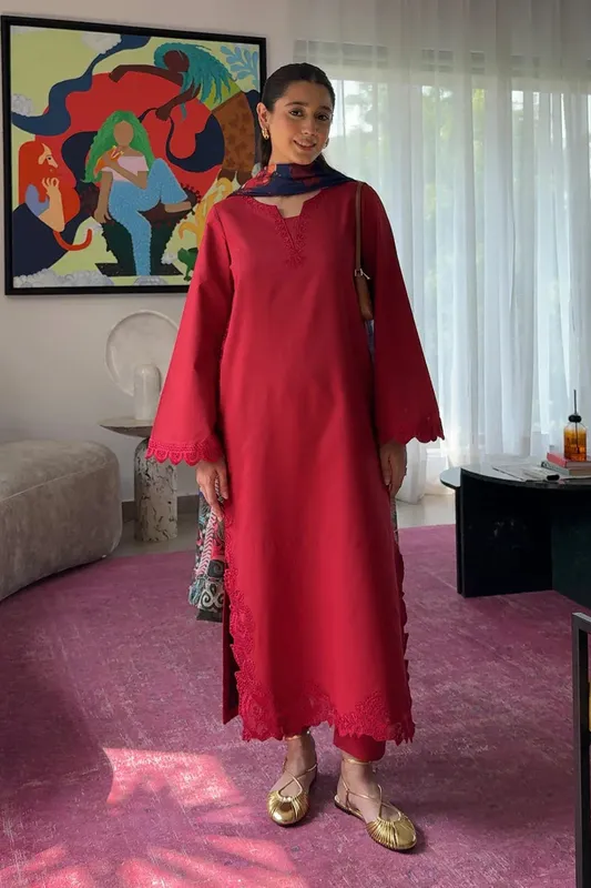 Maryum N Maria Vasl Pret Red Cambric – view 1 – Poshaq