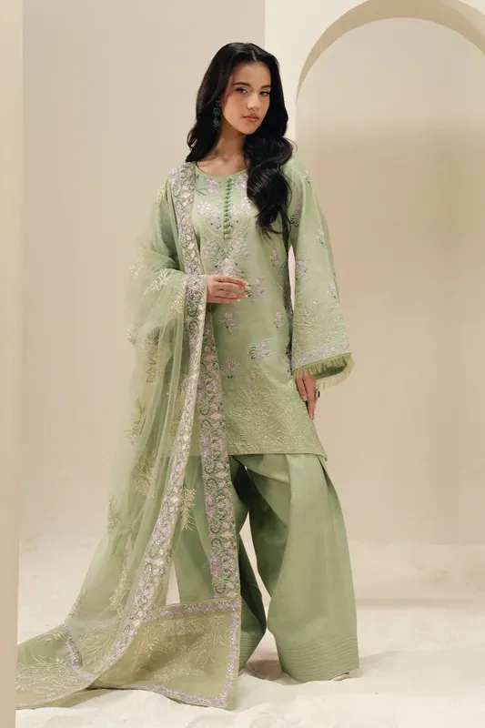Maryum N Maria Lyla Pret Mint Green Silk – view 1 – Poshaq