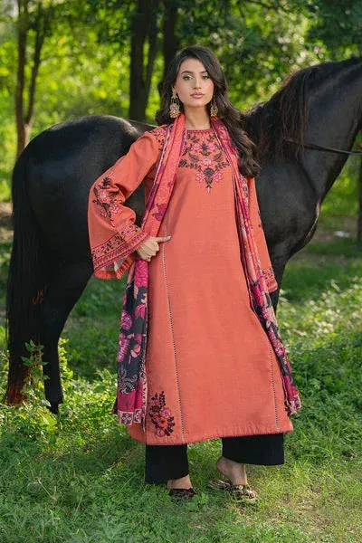 Maryum N Maria Cosy Crew Winter Pret 25 Orange Khaddar – view 1 – Poshaq