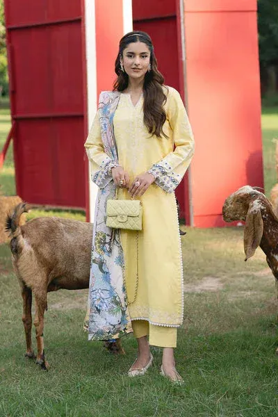 Maryum N Maria Cosy Crew Winter Pret 25 Yellow Khaddar – view 1 – Poshaq