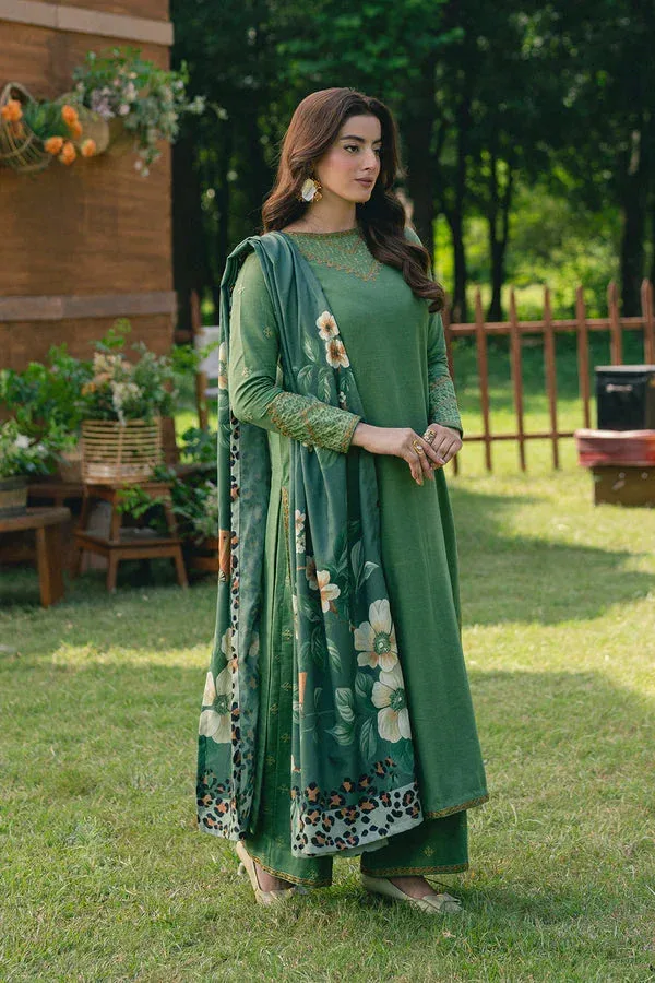 Maryum N Maria Cosy Crew Winter Pret 25 Green Organza – view 3 – Poshaq