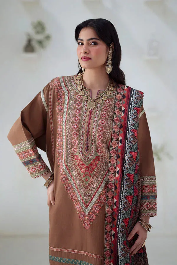 Maryum N Maria Noore Winters 25 Brown Khaddar – view 4 – Poshaq