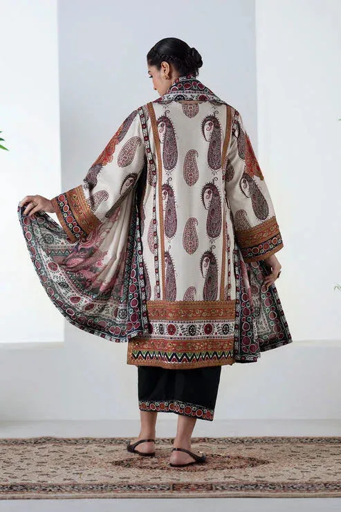 Maryum N Maria Noore Winters 25 Ivory Khaddar – view 2 – Poshaq