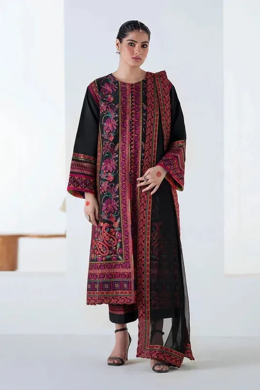 Maryum N Maria Noore Winters 25 Black Organza – view 1 – Poshaq