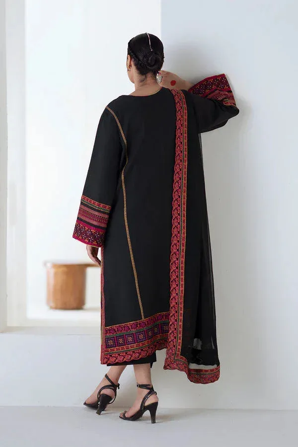 Maryum N Maria Noore Winters 25 Black Organza – view 2 – Poshaq