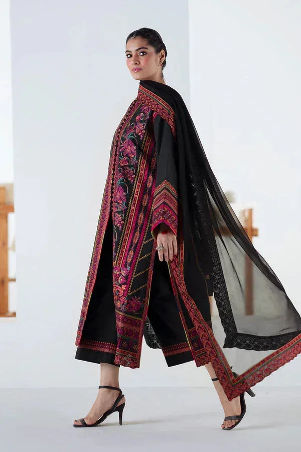 Maryum N Maria Noore Winters 25 Black Organza – view 3 – Poshaq