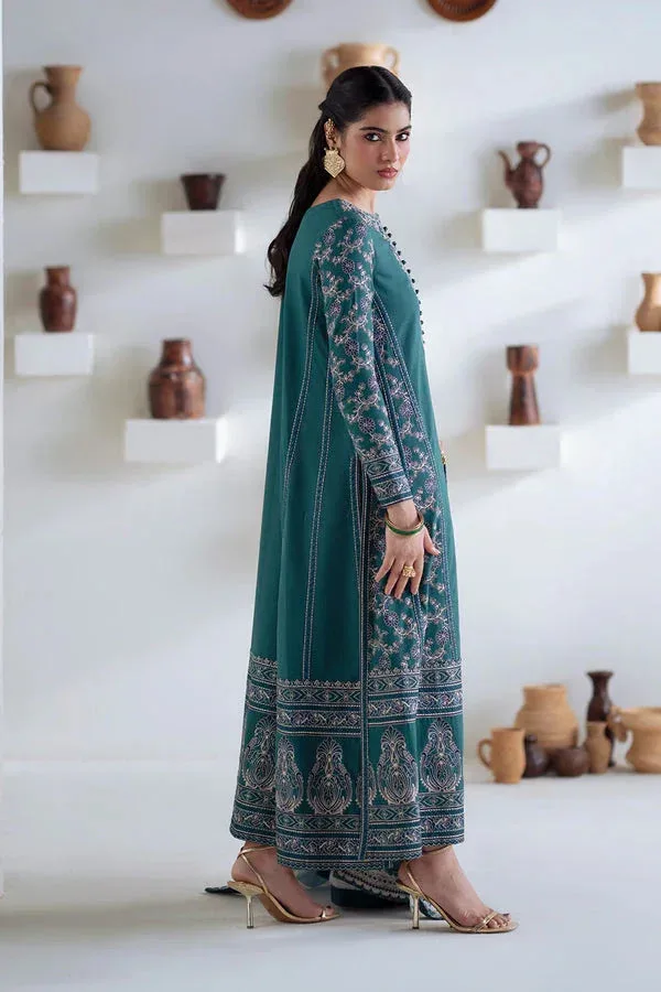 Maryum N Maria Noore Winters 25 Sea Green Khaddar – view 3 – Poshaq