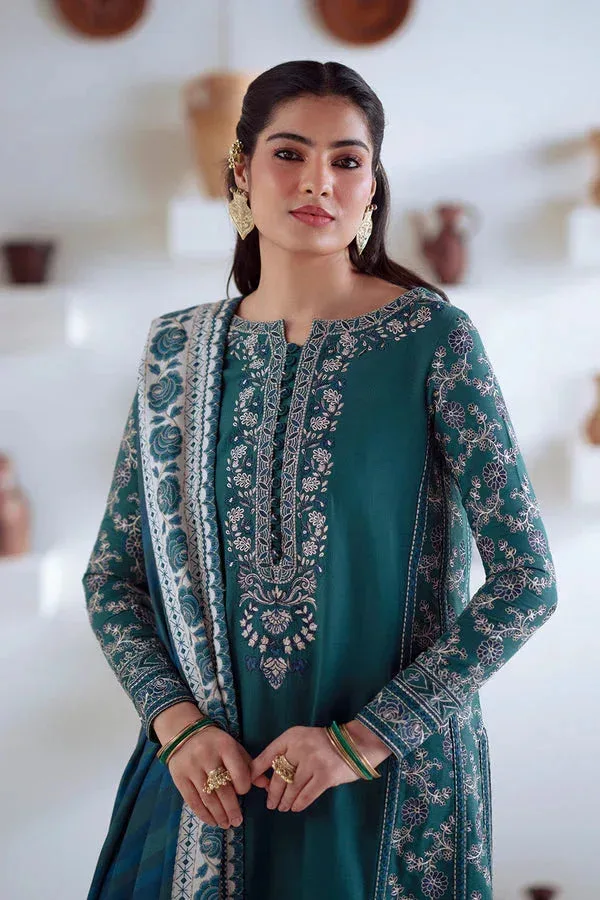 Maryum N Maria Noore Winters 25 Sea Green Khaddar – view 4 – Poshaq