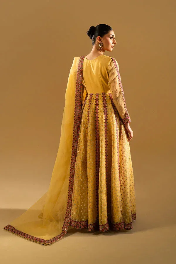 Maryum N Maria Mysha Wedding Formals Mist Yellow Organza – view 2 – Poshaq