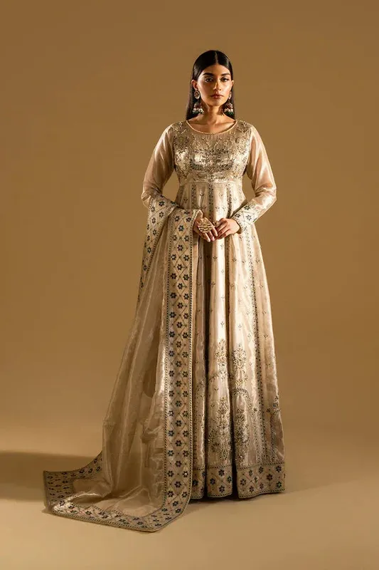 Maryum N Maria Mysha Wedding Formals Beige Tissue – view 1 – Poshaq