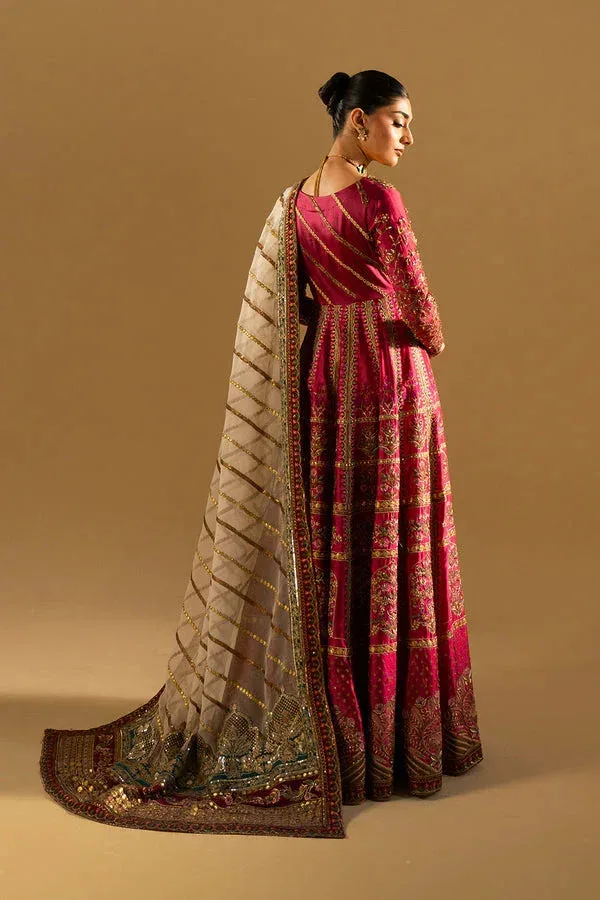 Maryum N Maria Mysha Wedding Formals Maroon Organza – view 2 – Poshaq
