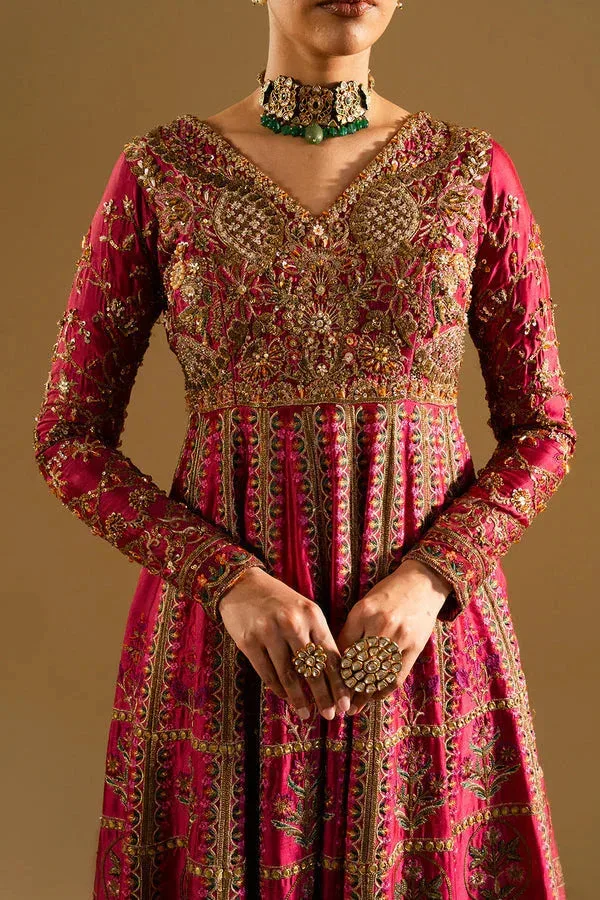 Maryum N Maria Mysha Wedding Formals Maroon Organza – view 3 – Poshaq