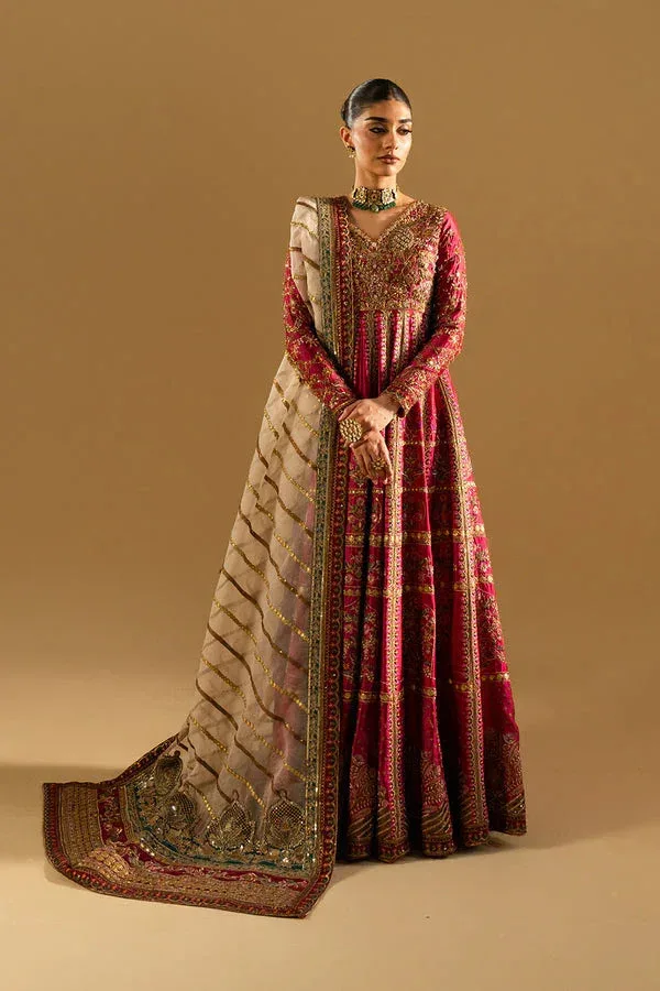 Maryum N Maria Mysha Wedding Formals Maroon Organza – view 4 – Poshaq