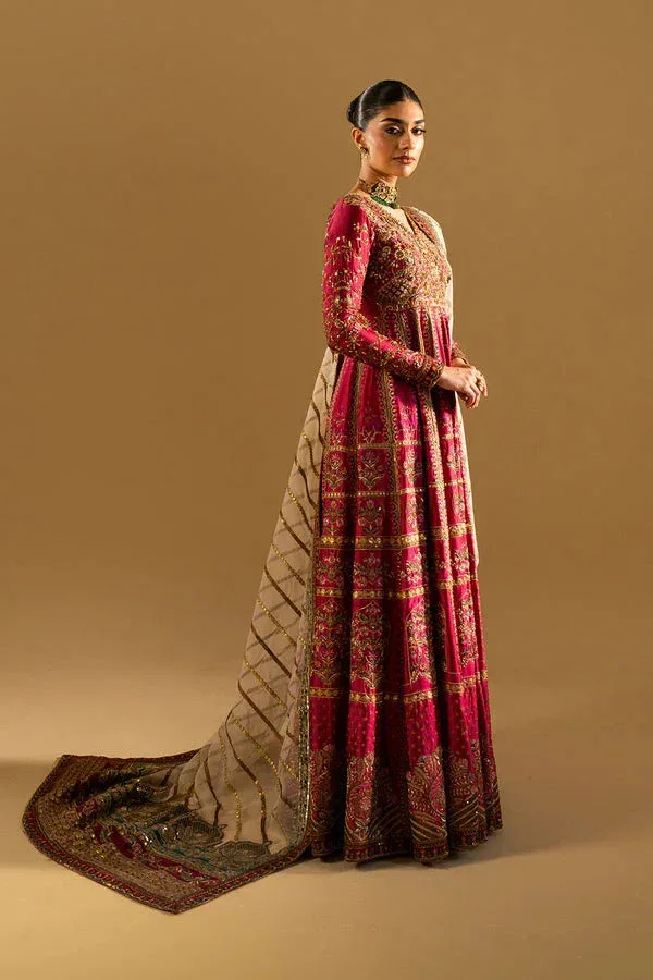 Maryum N Maria Mysha Wedding Formals Maroon Organza – view 5 – Poshaq