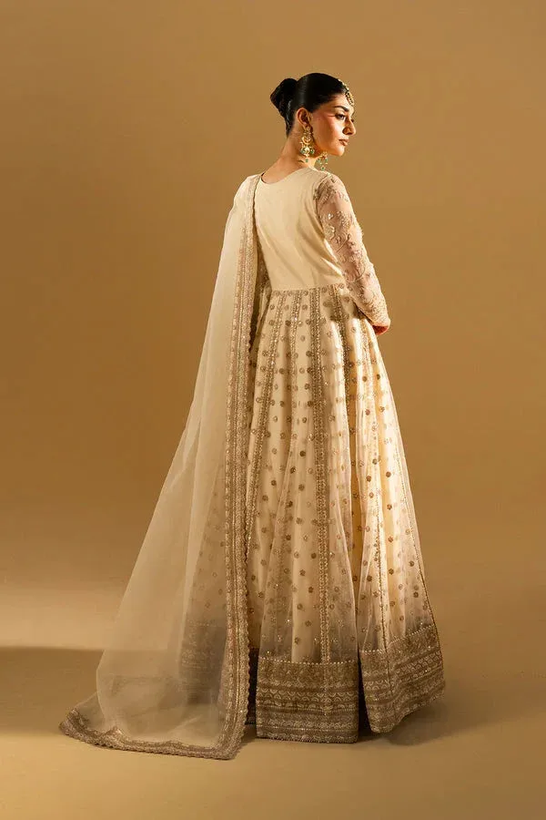 Maryum N Maria Mysha Wedding Formals Pearl White Organza – view 2 – Poshaq