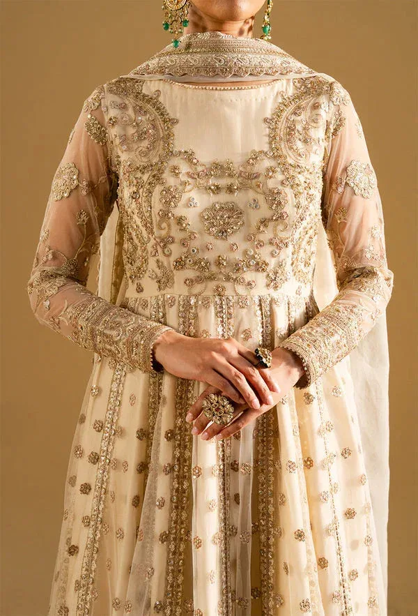 Maryum N Maria Mysha Wedding Formals Pearl White Organza – view 3 – Poshaq