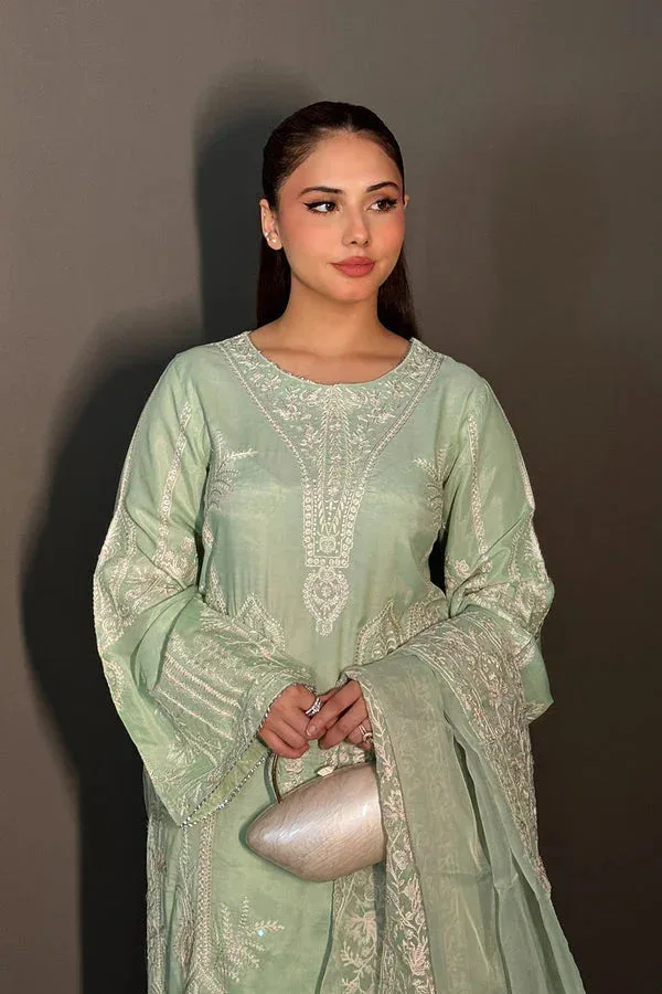 Maryum N Maria Amani Formals Pistachio Organza – view 2 – Poshaq