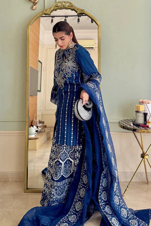 Maryum N Maria Amani Formals Blue Organza – view 2 – Poshaq