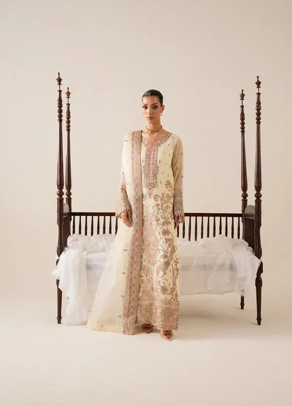 Maryum N Maria Zaib Luxury Cream Organza – view 4 – Poshaq